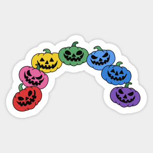 Rainbow Pumpkins Sticker